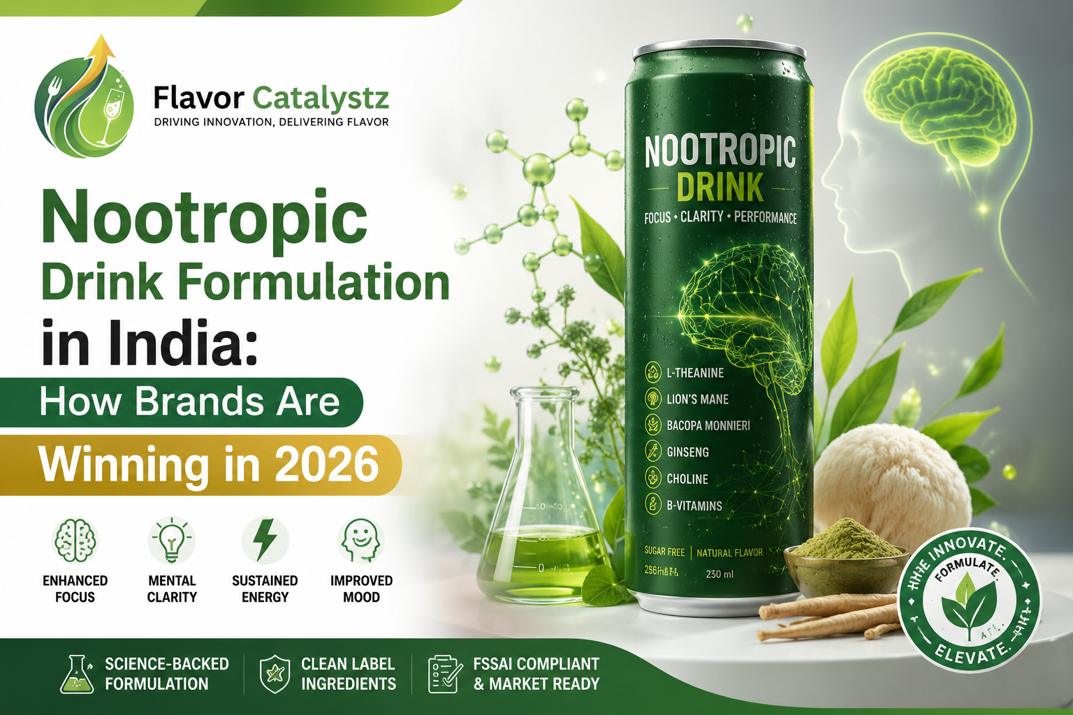 Nootropic Drink Formulation in India: How Brands Are Winning in 2026