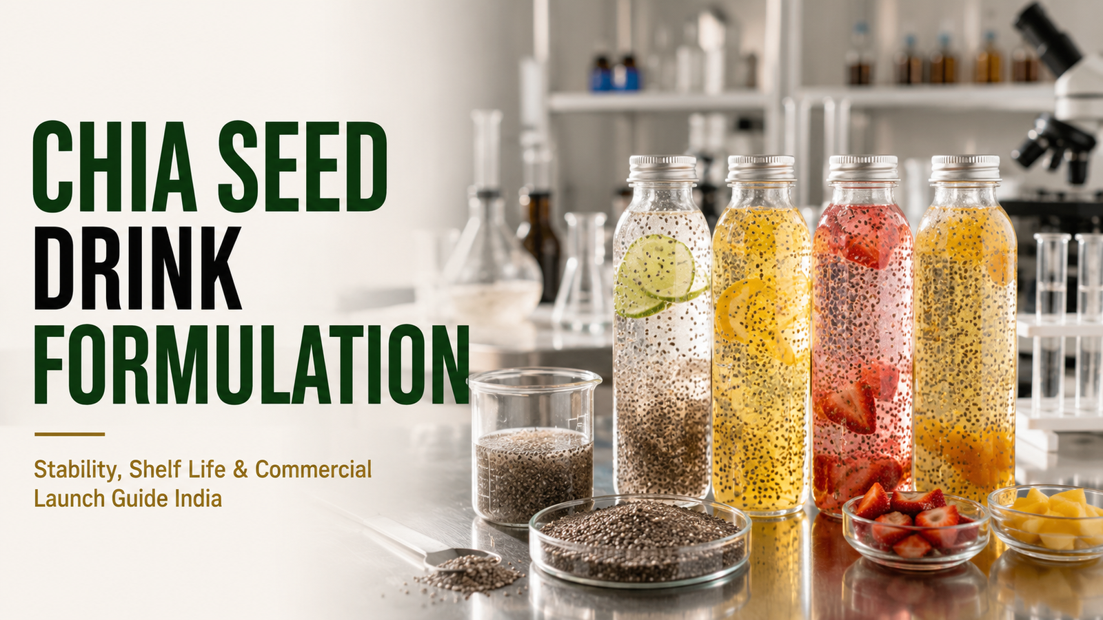 Chia Seed Drink Formulation: Stability, Shelf Life & Commercial Launch Guide India