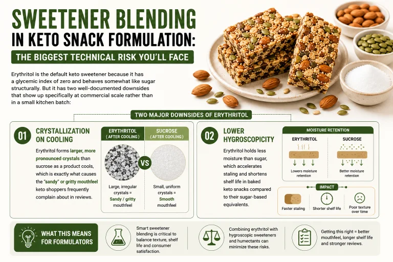 Sweetener Blending in Keto Snack Formulation The Biggest Technical Risk You’ll Face